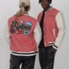 Lamar Varsity Jacket Unisex - Imitatieleren Jas - Coral -Dames Kledings Winkel 01d2fd92b457475093992f919857bd94