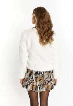 Faina Embell - Imitatieleren Jas - Wollweiss -Dames Kledings Winkel 0363d69d514a475eba7502123b28d26b