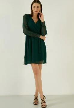 LELA Mini- Jurk - Petrol Blue -Dames Kledings Winkel 03dfb18069eb49e7a9d45aeb4aeaef3b