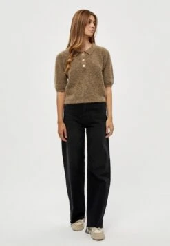Minus Mille - Poloshirt - Sand Melange -Dames Kledings Winkel 0fa9ab95b0814bdb966f65de61276b13
