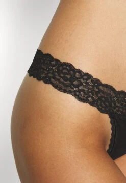 Anna Field 10Pp Cotton And Lace Thong - String - Black -Dames Kledings Winkel 1e3643c56d2f40289953e14d52bb3ace