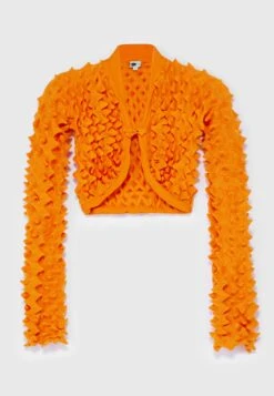 Spiky Cardigan - Vest - Orange -Dames Kledings Winkel 221155d3f7de4ba5a317831ed9235ed4
