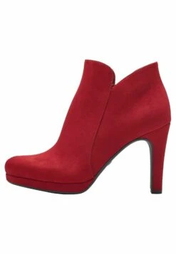 Tamaris Enkellaarsjes Met Plateauzool - Cherry