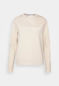 Calvin Klein Core Logo - Sweater - White Clay -Dames Kledings Winkel 28fe3dac0bd4491aa03e5804ed475f3b