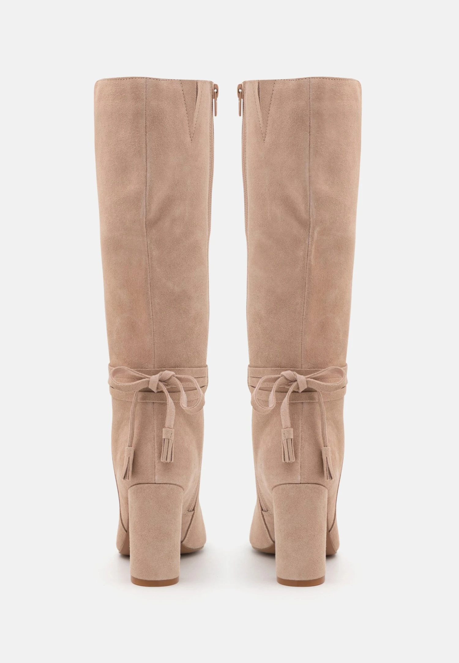 Leather - Laarzen Met Hoge Hak - Beige 6 Leather - Laarzen Met Hoge Hak - Beige - Afbeelding 4