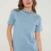 LELA Regular Fit - T-Shirt Print - Baby Blue -Dames Kledings Winkel 3381f59ccaf5499390a06a6660667a16