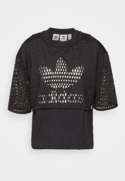 Adidas Originals Big Logo Tee 2 In 1 - T-Shirt Print - Black 18 Adidas Originals Big Logo Tee 2 In 1 - T-Shirt Print - Black -Dames Kledings Winkel 3552fb7270da4b8db73dd0e3ab69b529