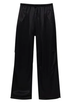 PULL & BEAR Satin Parachute - Broek - Mottled Black 12 PULL & BEAR Satin Parachute - Broek - Mottled Black -Dames Kledings Winkel 3db3449f4e3b4a4097e53d428c80fef4