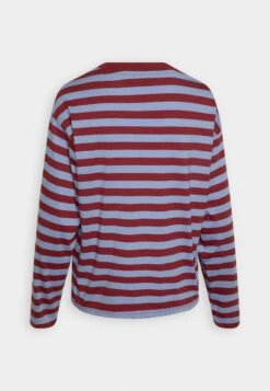 Monki Longsleeve - Dark Red/Blue -Dames Kledings Winkel 3ed181beddaf419b8f42b6d94194ef97