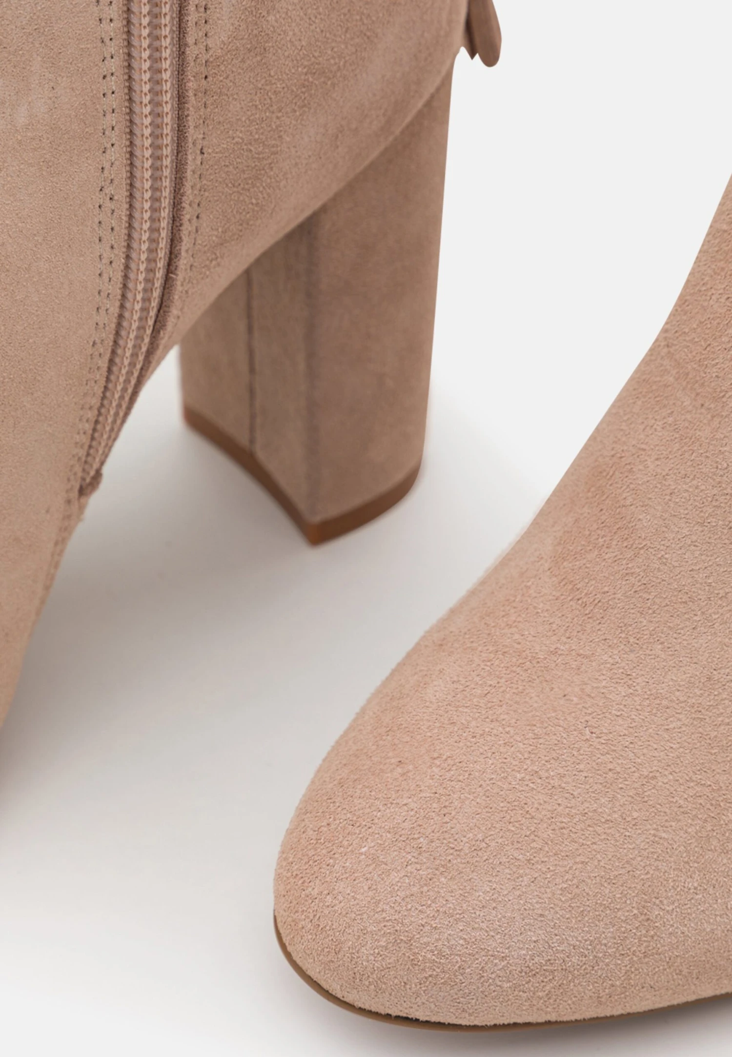 Leather - Laarzen Met Hoge Hak - Beige 8 Leather - Laarzen Met Hoge Hak - Beige - Afbeelding 6