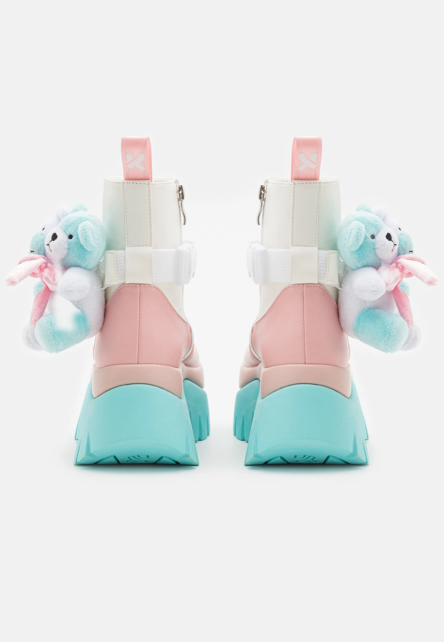 KOI FOOTWEAR Melanie Martinez Sweet Teddy Bear Platform Boots - Korte Laarzen - Blue/Pink/White 6 KOI FOOTWEAR Melanie Martinez Sweet Teddy Bear Platform Boots - Korte Laarzen - Blue/Pink/White - Afbeelding 4