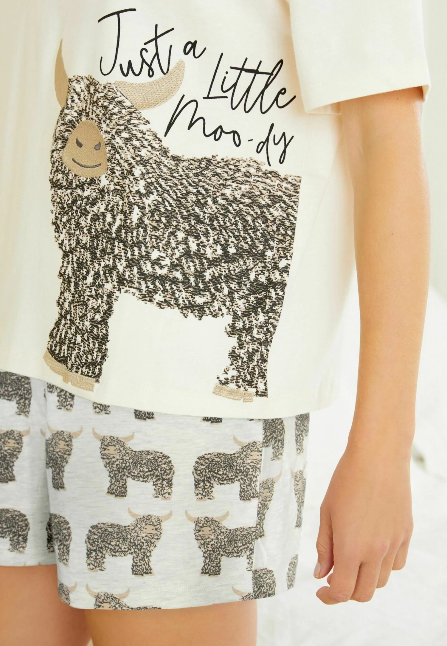 Next Hamish The Highland Cow Short Set Standard - Pyjama - Ecru 5 Next Hamish The Highland Cow Short Set Standard - Pyjama - Ecru - Afbeelding 3