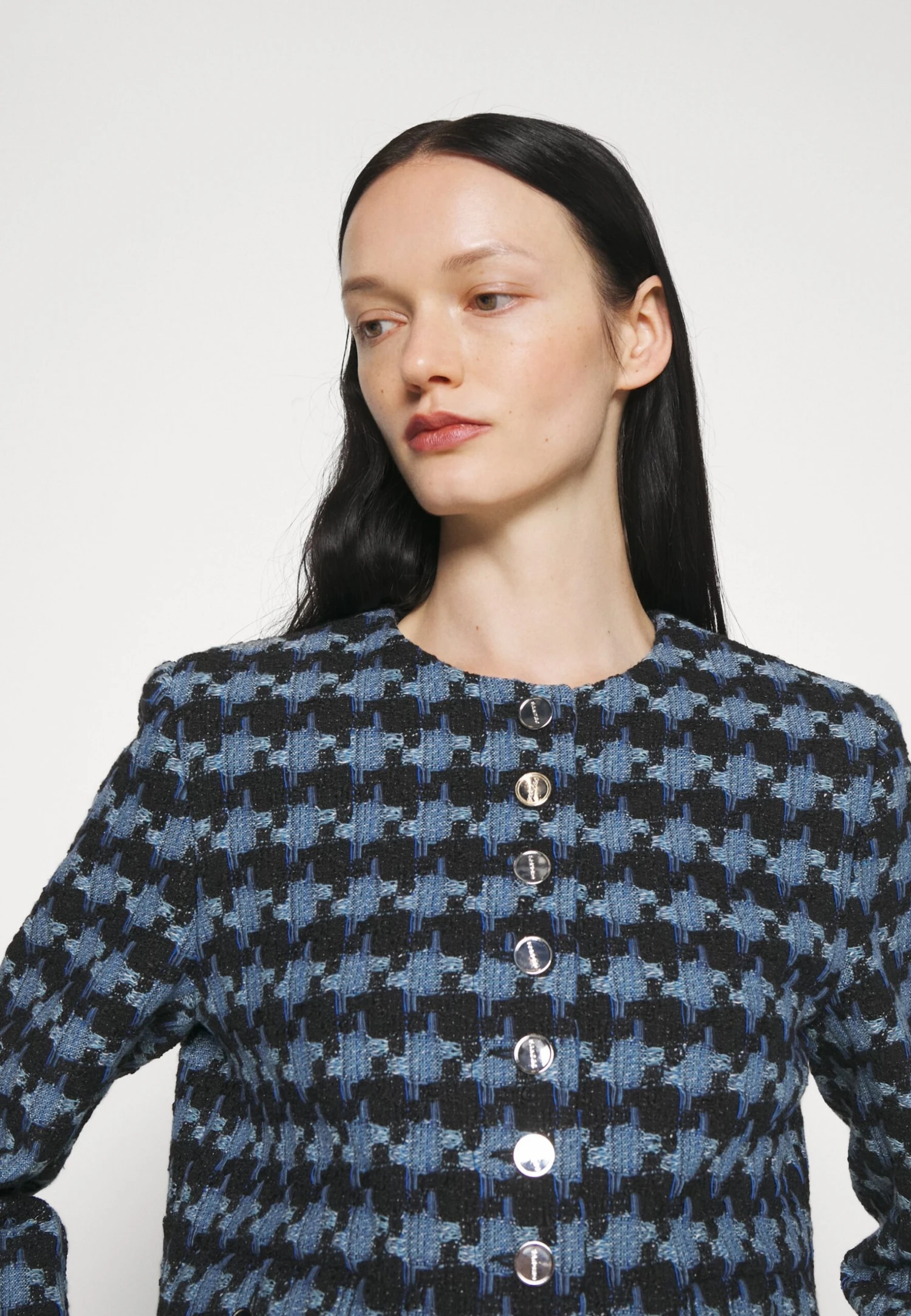 Sandro Recoupe - Blazer - Bleu/Noir 8 Sandro Recoupe - Blazer - Bleu/Noir - Afbeelding 6