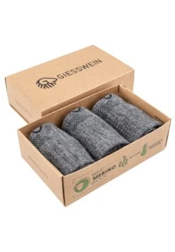 Giesswein Merino Wool Sneaker Socks 3Er-Pack - Sokken - Schiefer -Dames Kledings Winkel 751e3ce6d57040728c08a4da2a4648f6