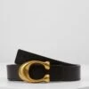 Coach Sculpted Reversible Belt - Riem - Black/Saddle 1 Coach Sculpted Reversible Belt - Riem - Black/Saddle -Dames Kledings Winkel 87119156ea8c466990d509f825afa7b6