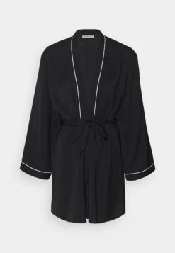 Anna Field Amanda Satin Dressing Gown - Badjas - Black -Dames Kledings Winkel 8d83c445099f4342aabc07d1ce2caede