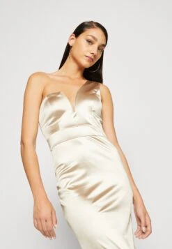 Wal G Evalina One Sleeve Maxi - Galajurk - Champagne -Dames Kledings Winkel 9346ebbebd34415996d3098c673a1593