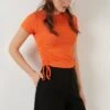 LELA Slim Fit - Blouse - Orange Color -Dames Kledings Winkel 95fec42b88d34922b668f8589f967b4c