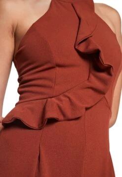 Wal G Penelope Frill - Jumpsuit - Burnt Orange -Dames Kledings Winkel a01560c223df4260a8e36e2d9a3bd729