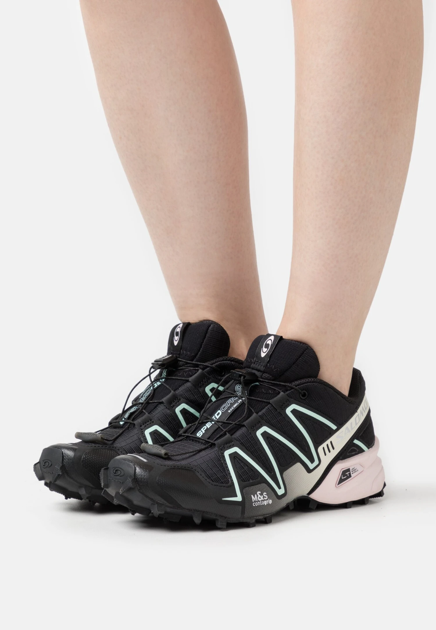 Salomon Speedcross 3 - Sneakers Laag - Black/Bleached Aqua/Silver Metallic 3 Salomon Speedcross 3 - Sneakers Laag - Black/Bleached Aqua/Silver Metallic