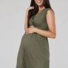 Happy Mama Jurk - Khaki -Dames Kledings Winkel a6d64115caa24f0f800927015ae621f7