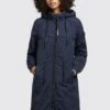Khujo Mantel Voya3 - Parka - Dunkelblau -Dames Kledings Winkel ac2aef62e79c439f971610ac015a5a03