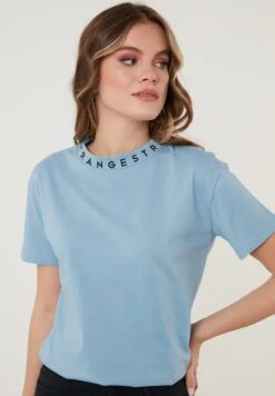 LELA Regular Fit - T-Shirt Print - Baby Blue -Dames Kledings Winkel af25ab589cf54923a623472e1a2bf7f5