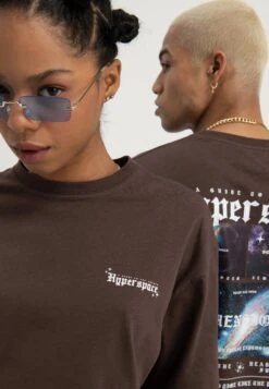 YOURTURN Unisex - T-Shirt Print - Brown -Dames Kledings Winkel b270f5ee5256471e8d6136cf0f52e201