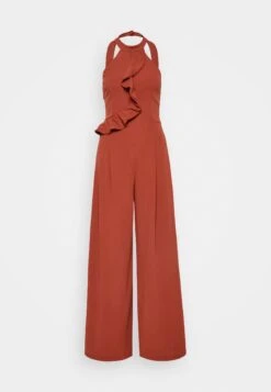 Wal G Penelope Frill - Jumpsuit - Burnt Orange -Dames Kledings Winkel b5cb881c2e494d82afb3d891575c9a1b