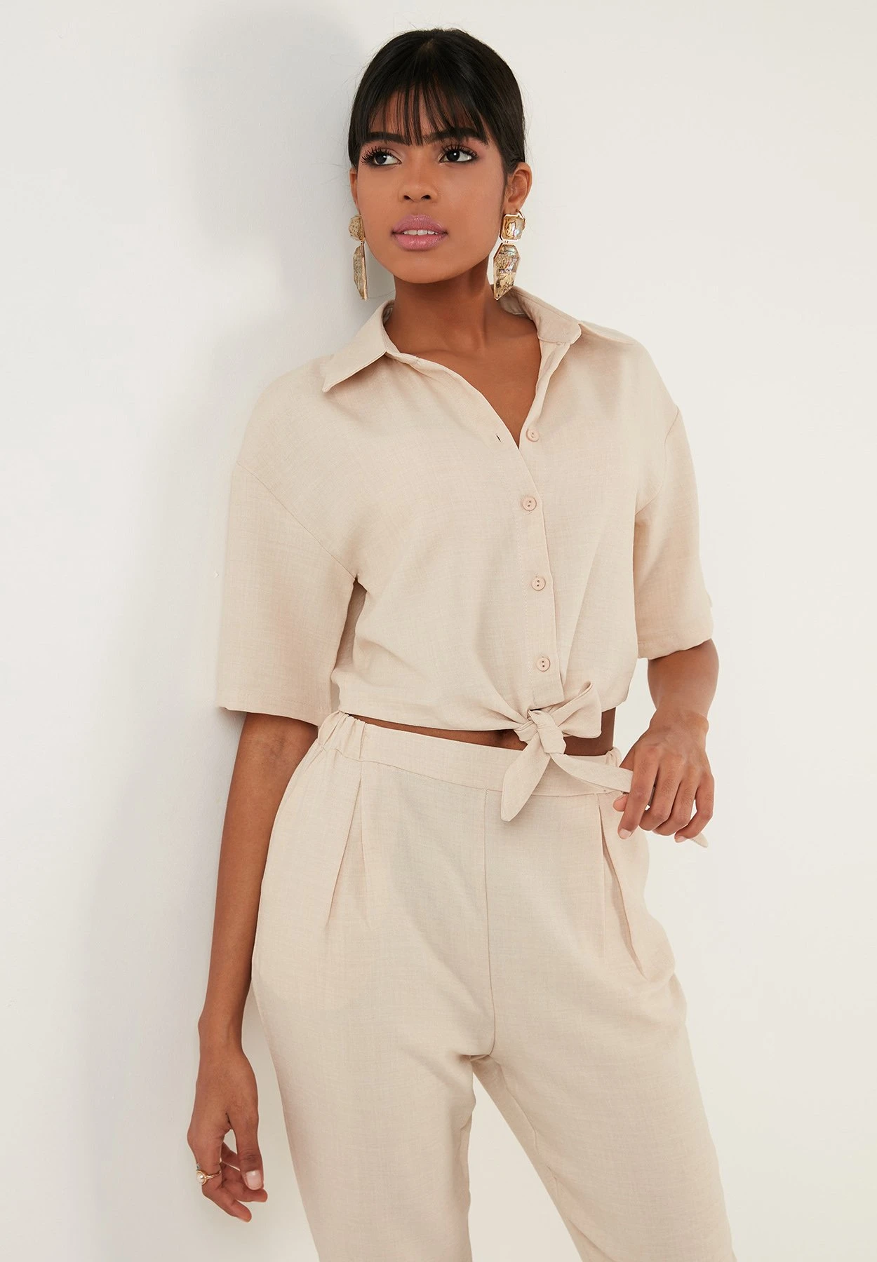 LELA Regular Fit - Overhemdblouse - Stone 3 LELA Regular Fit - Overhemdblouse - Stone