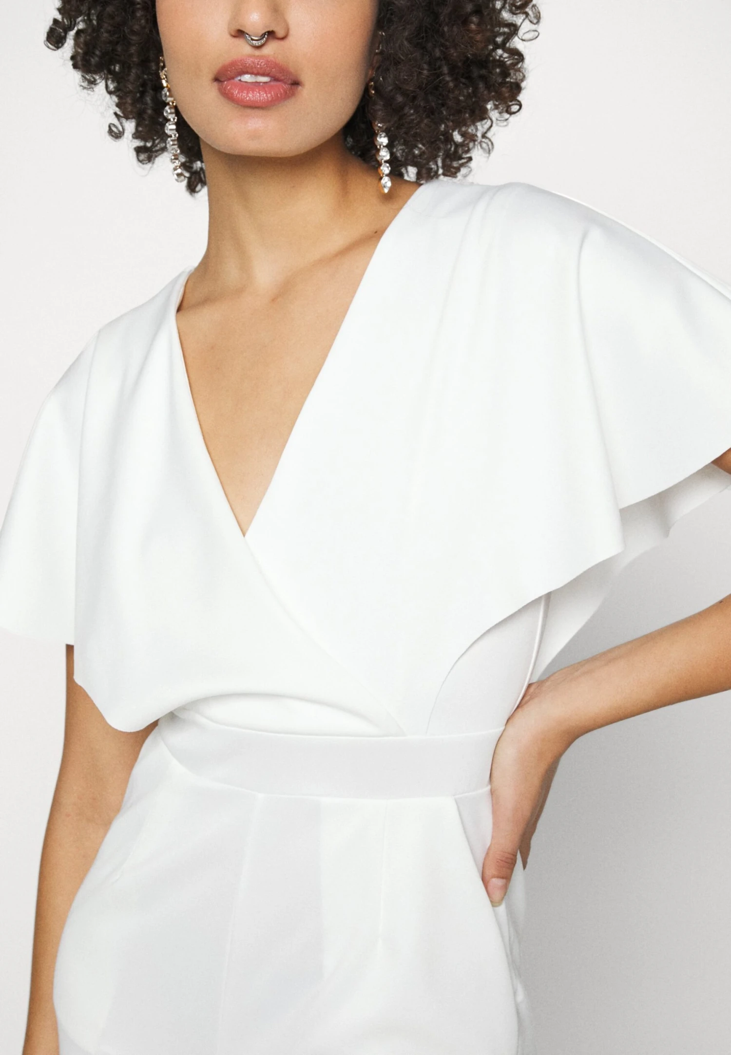 Wedding Betty V Neck Wrap - Jumpsuit - White 9 Wedding Betty V Neck Wrap - Jumpsuit - White - Afbeelding 7