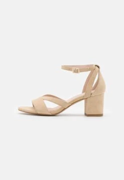Leather Wide Fit - Sandalen - Beige -Dames Kledings Winkel cd92e408a15f474fbda5e404253da14f