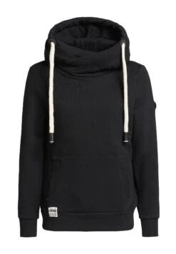 Khujo Rhabea - Hoodie - Schwarz -Dames Kledings Winkel dab36ded842544a5a5880cd51556f0ea