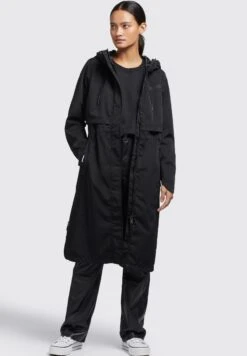 Khujo Jomana - Parka - Schwarz -Dames Kledings Winkel ded1615e4e794825aa53ccfd39c242d4