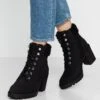 Anna Field Winter Boot - Enkellaarsjes Met Plateauzool - Black