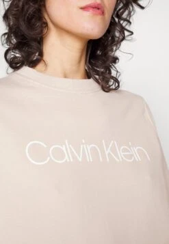 Calvin Klein Core Logo - Sweater - White Clay -Dames Kledings Winkel e2fb8b80416444bc975899181f11277c