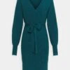 Anna Field Wrap V Ausschnitt Mini Strickkleid Mit Gürtel - Etui-Jurk - Deep Teal -Dames Kledings Winkel e8c1bdc054594d3a8e48661b797e174b