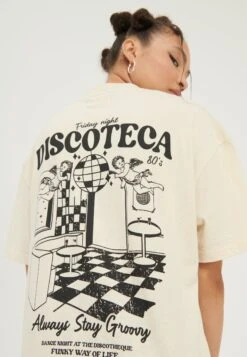 YOURTURN Unisex - T-Shirt Print - Mottled Light Brown -Dames Kledings Winkel effd2747a979496f960042514358cad9