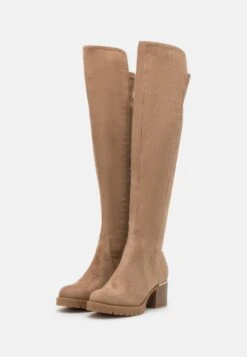 Overknee Laarzen - Beige -Dames Kledings Winkel f26d5b4d9ffc4a29a107f2229e143d7e