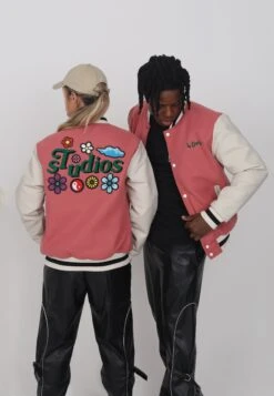 Lamar Varsity Jacket Unisex - Imitatieleren Jas - Coral -Dames Kledings Winkel f9223cf371024af5a65b6533f93273a1